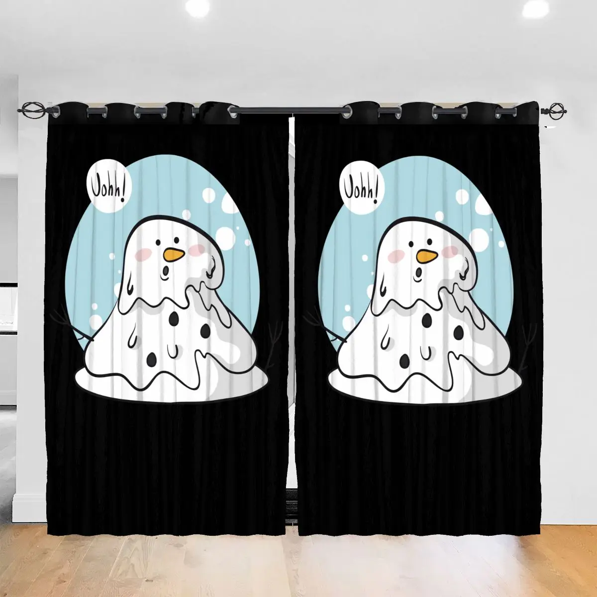 

Living Room Sun Block Curtain 8th Birthday Do You Want To Build A Snowman Light Shading Bedroom Blackout Window Curtains 52x72In