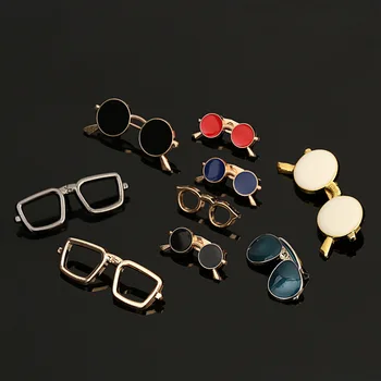 

Fashion Enamel Oil Glasses Sunglasses Pins and Brooches Men's Suit Dress Shirt Collar Mens Clothing & Accessories