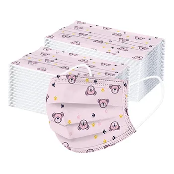 

In Stoct Cartoon Kids Disposable Mask 3 Layer Child Filter Hygiene Thicken Children's Face Mouth Mask Earloop Fast Delievry