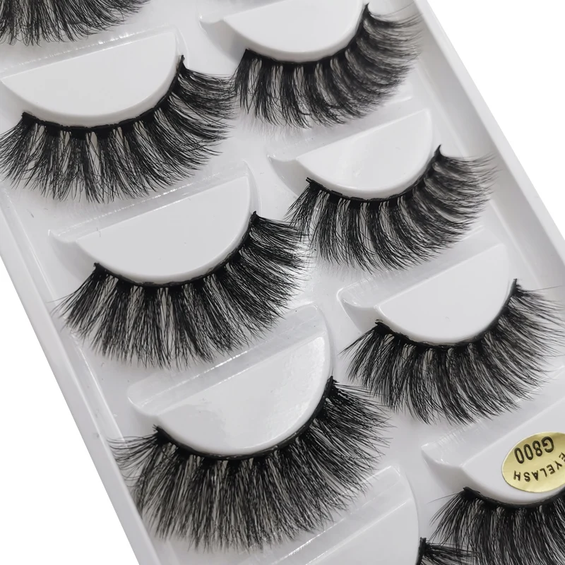 

5pairs of 3d mink lashes 3D eyelashes natural false eyelashes thick eyelashes beauty make up eyelash extension cilios faux cils
