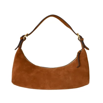 

2020 Autumn And Winter Women Shoulder Bags Genuine Leather Handbags New Frosted Crescent Hand Bags Women 2020 Bolsas Feminina