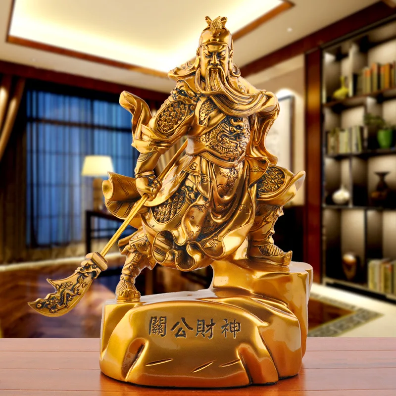 Chinese Style Resin Auspicious Guan Gong Decoration Wealth Buddha