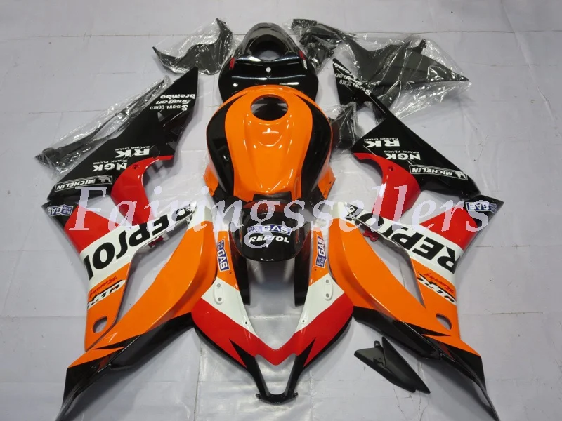 

New ABS Injection Mold motorcycle Fairings Kits 100% Fit For Honda CBR600RR F5 07 08 2007 2008 fairing set Repsol Black