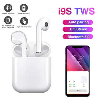 

i9s TWS Earbuds Mini Wireless Bluetooth Earphones Headsets Stereo Super Bass Earbuds Wireless for IPhone Xiaomi Huawei Samsung