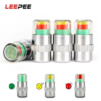 

2.4bar 36PSI Car Auto Tire Pressure Monitor Valve Stem Caps Sensor Indicator 3 Color Alert Diagnostic Tools Kit 4pcs/lot