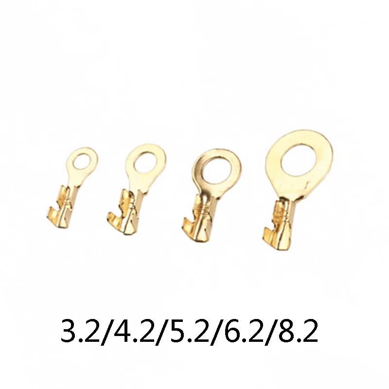 50 шт./лот O-Тип 3,2/4,2/5,2/6,2/8,2 CrimpTerminals Электрический Sertir автомобиля Динамик на мини-разъем «папа» холодного отжима покрытие коссе