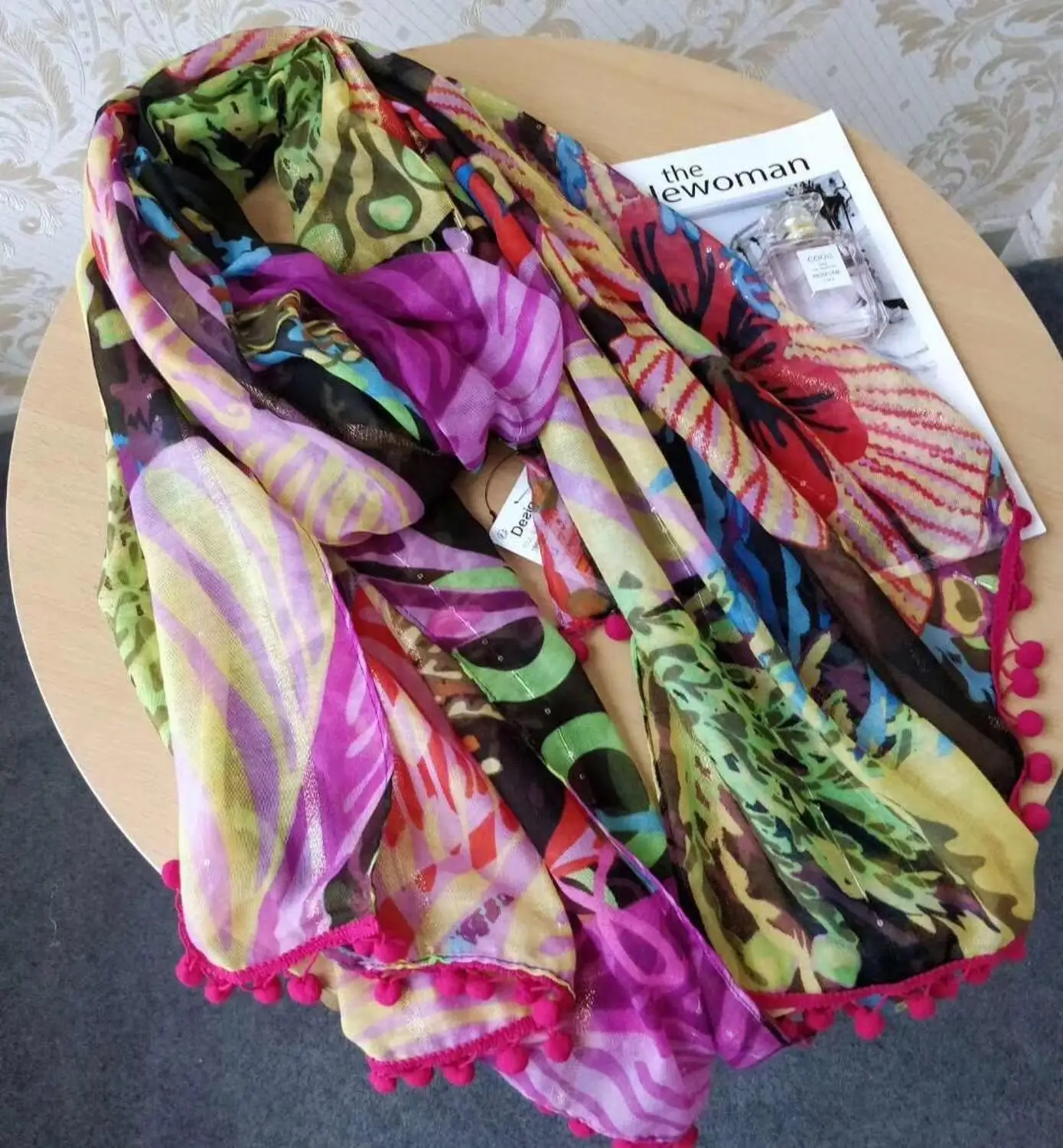 Испанский модный весенний и осенний шарф, подарок на день рождения шаль(1 - Цвет: 47