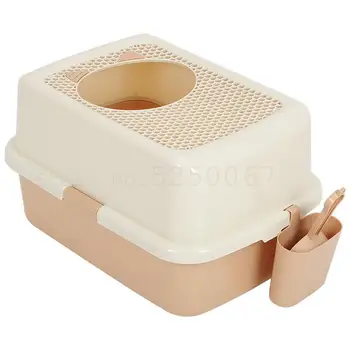 

256 Cat Sand Pot Super Large Splash-proof Cat Toilet Large And Super Large Fully-enclosed Cat Pot Dung And Odor-proof