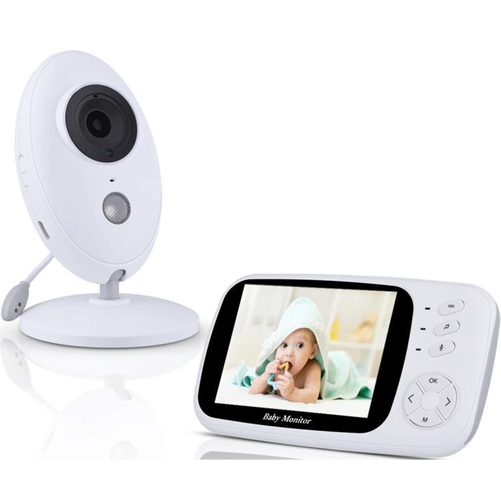 Oeak бытовой видео инструмент Детский Монитор VB603 2,4G беспроводной 3,2 дюймов ЖК Аудио Talk HD монитор безопасности Детский монитор для сна - Цвет: EU Plug
