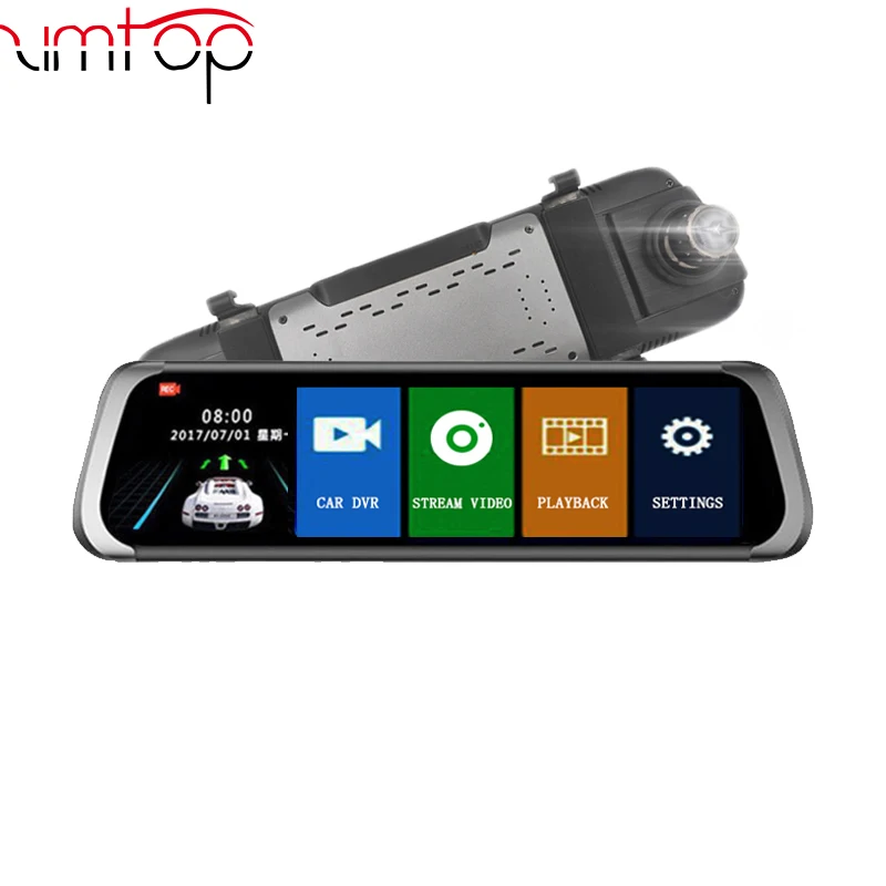 Автомобильный видеорегистратор Zimtop 10 дюймов зеркало заднего вида FHD
