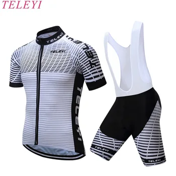 

TELEYI Cycling Jersey Set Ropa Ciclismo Summer Quick Dry Bicycle Cycle Clothing MTB Road Bike Clothes Bib Shorts