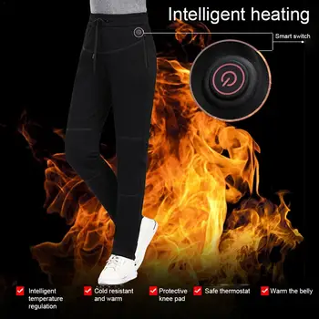 

Men Heated Pants USB Electric Heating Pants Heated Trousers for Cold Weather Winter Warm Pants Outdoor Camping Hiking Supplies