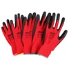 Hot Sale 6 Pairs GMG CE Certificated EN388 Red Polyester Black PU Work Safety Gloves Mechanic Working Gloves ► Photo 2/6