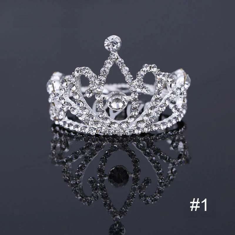 TDQUEEN миниатюрные круглые диадемы и короны с расческой Посеребренные стразы