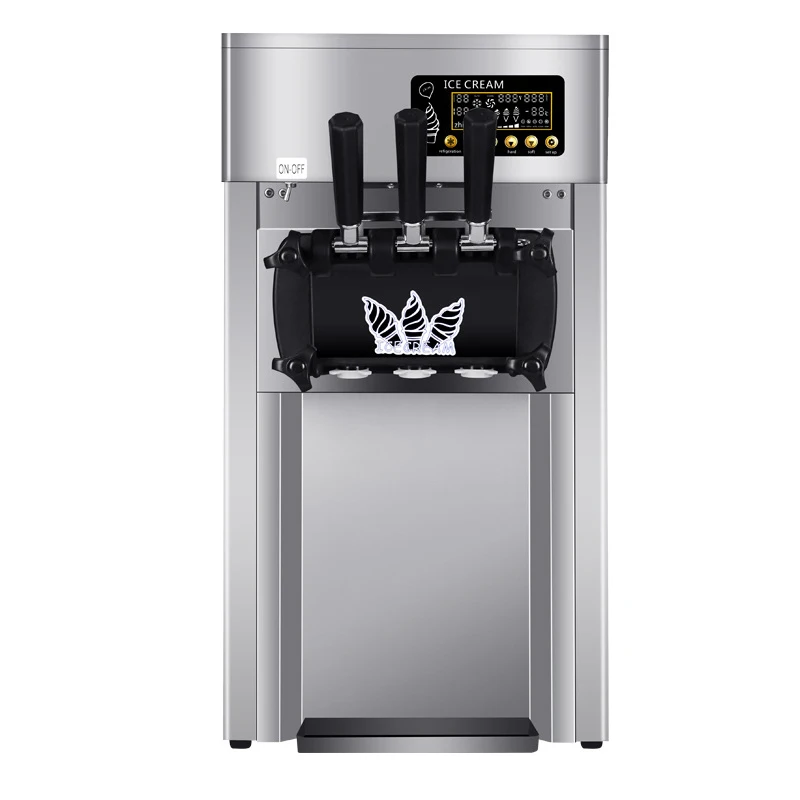 ZM-A168 Ice Cream Machine 16-18L/H Commercial Desktop Small Three-color Soft Ice Cream Machine 1200W Ice Cream Cone Machine 5