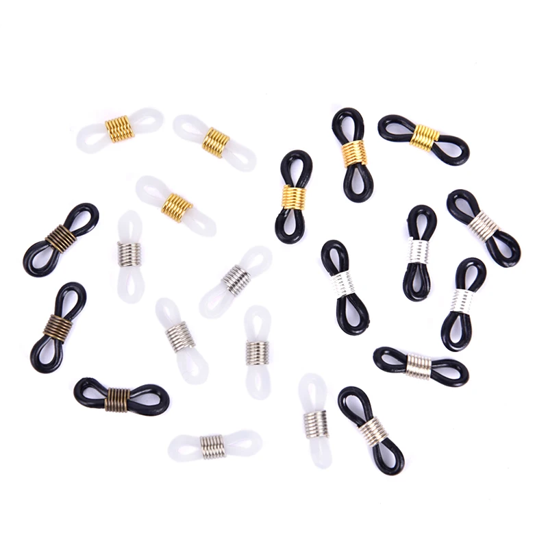 50pcs Eyeglasses Non Slip Soft Rubber Ends Sunglasses Chain Holder Cord | Аксессуары для одежды