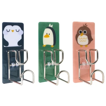 

Cartoon Bathroom Free Punch Washbasin Hook Kitchen Cutting Board Seamless Sticky Hook Bathroom Hanging Washbasin Shelf