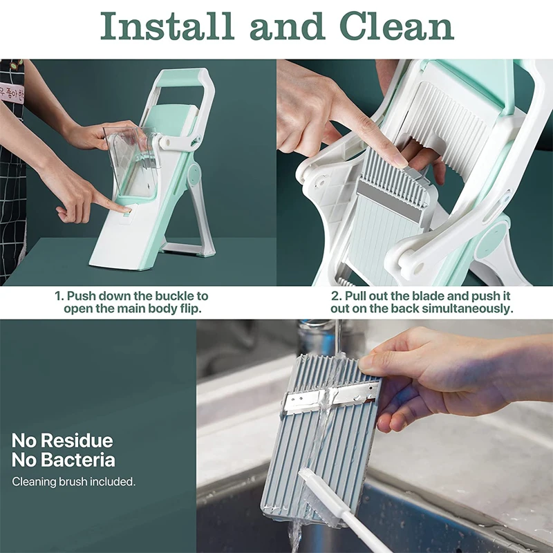 Adjustable Stainless Steel Mandoline Slicer 4