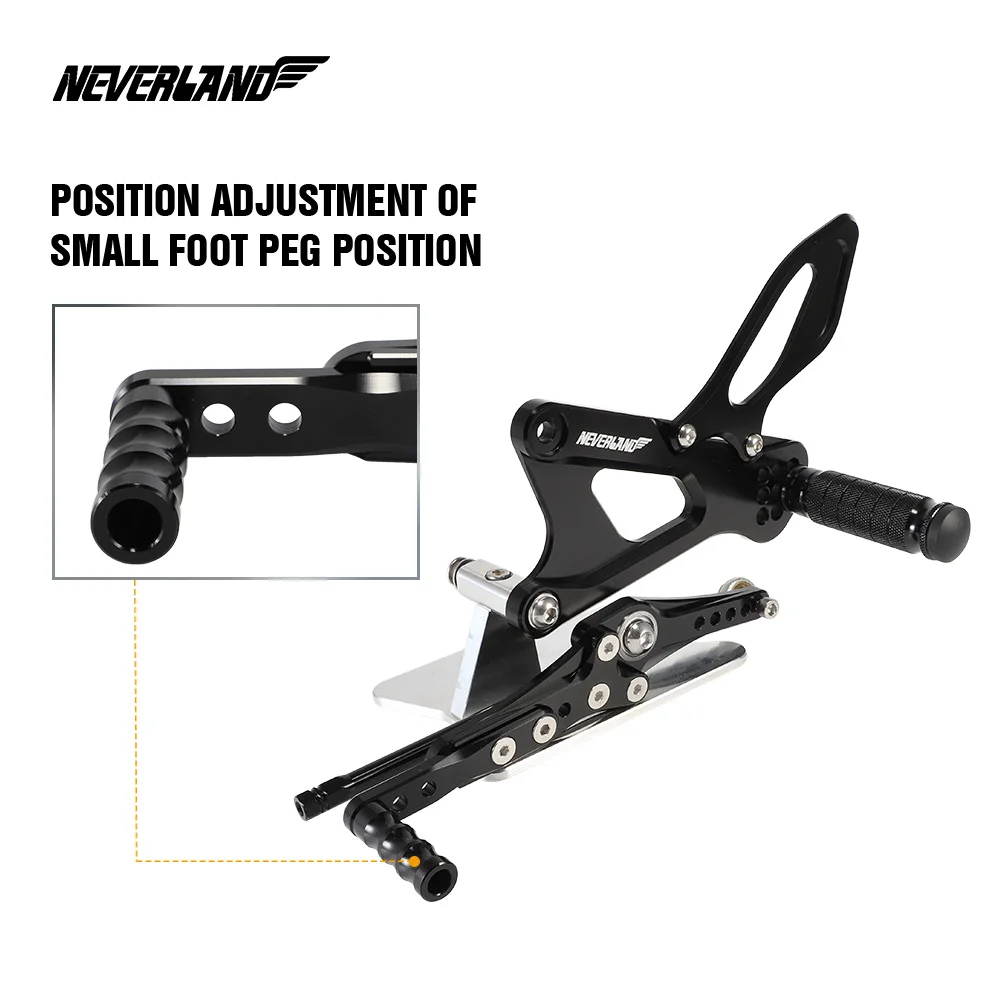 Для YAMAHA YZF-R6 2006- Мотоцикл с ЧПУ Регулируемые наездники задние наборы Rearset подножка подножки D45