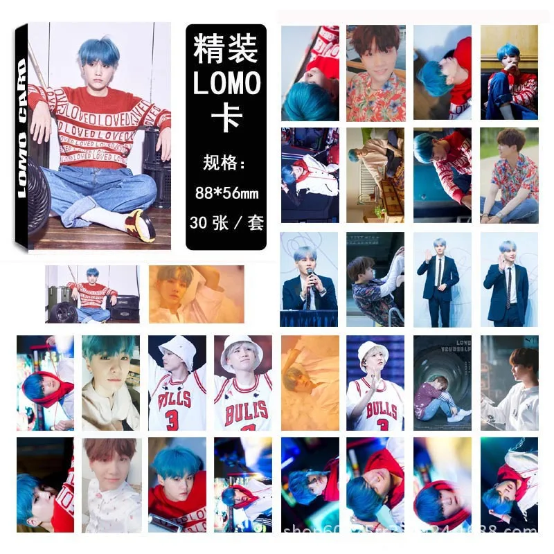 Love Yourself, Bangtan Sonyeondan Boys Одиночная открытка-коробка LOMO набор (Стикеры для украшения дома и плакаты) (наклейки на стену)