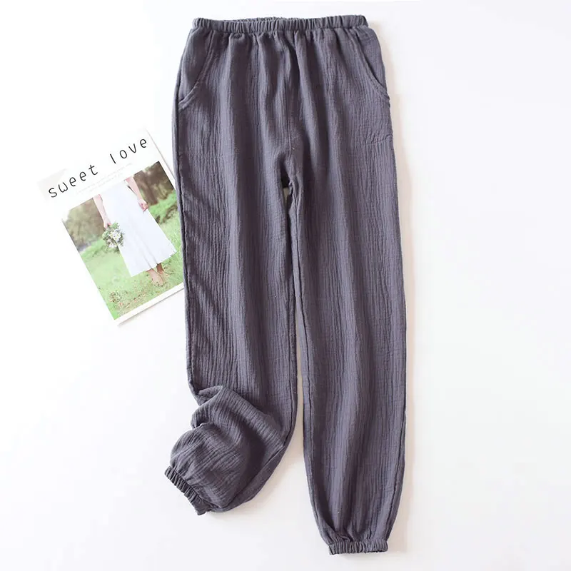 Весенне-осенние штаны для сна домашние штаны Женская одежда для сна Пижама и брюки из хлопка пижамные штаны розовая одежда для отдыха Fdfklak