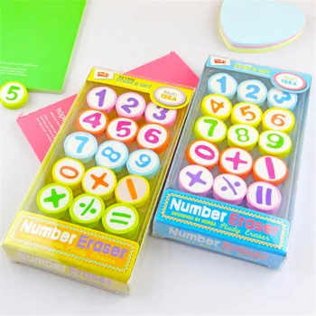 

Kawaii Eraser Gomas De Borrar Box Set Colorful Round Number Goma De Borrar Stationery Gomme Kawaii Erasers For Kids Rubber 00641
