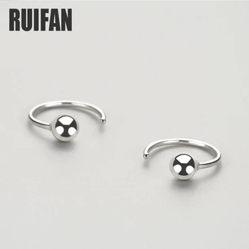 

Ruifan Minimalist Round Bead Stud Earrings Trendy 925 Sterling Silver Earring for Women Girls Fine Jewelry Christmas Gift YEA397