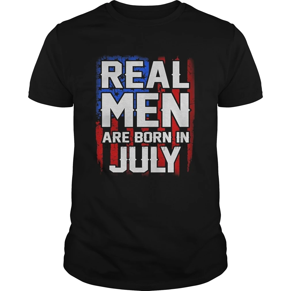 Мужская футболка с коротким рукавом настоящая мужская надписью Born In July (1)| |