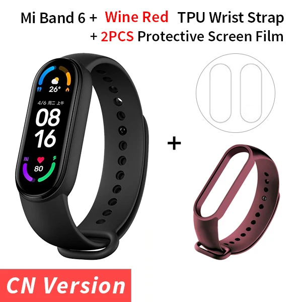 Xiaomi Mi Band 6 Smart Bracelet 5 Color AMOLED Screen Miband 6 Blood Oxygen Fitness Traker Bluetooth Waterproof Smart Band 