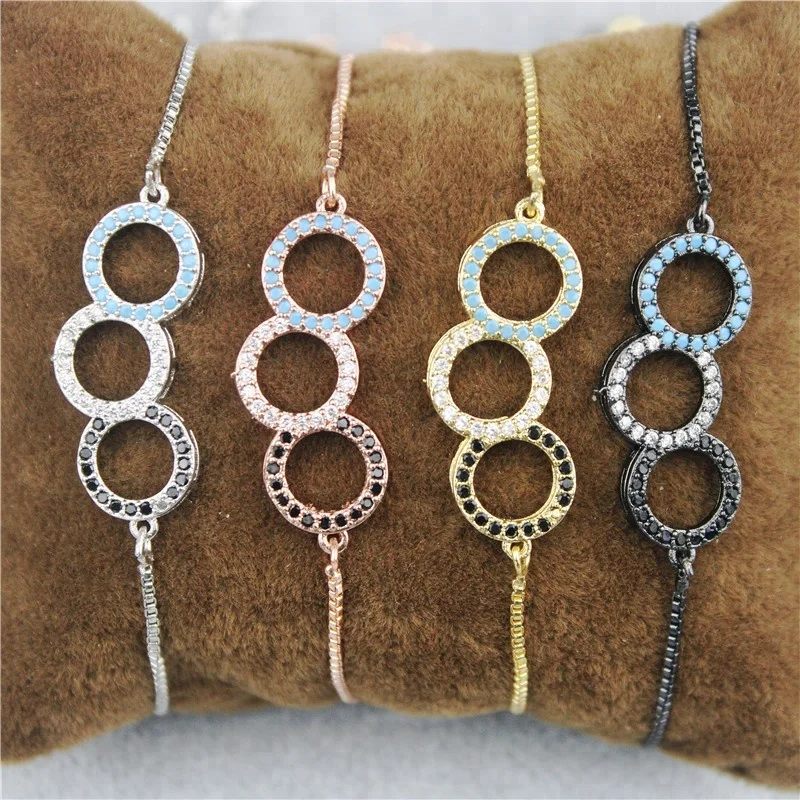 Регулируемый 10 шт./лот cz браслет, тонкая цепочка соединитель браслет, модные ювелирные изделия Шарм