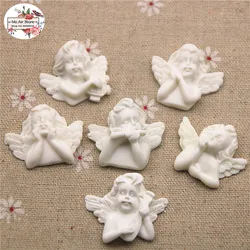 10cs kawaii Resin White Cupid Angel Cameo Miniature Flatback Cabochon Art DIY Craft Decoration