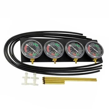 

Motorcycle Carburetor Vacuum Balancer Synchronizer Gauge 4 Cylinder Kit Fuel Vacuum Gauge Balancer Carburetor Balance Meter