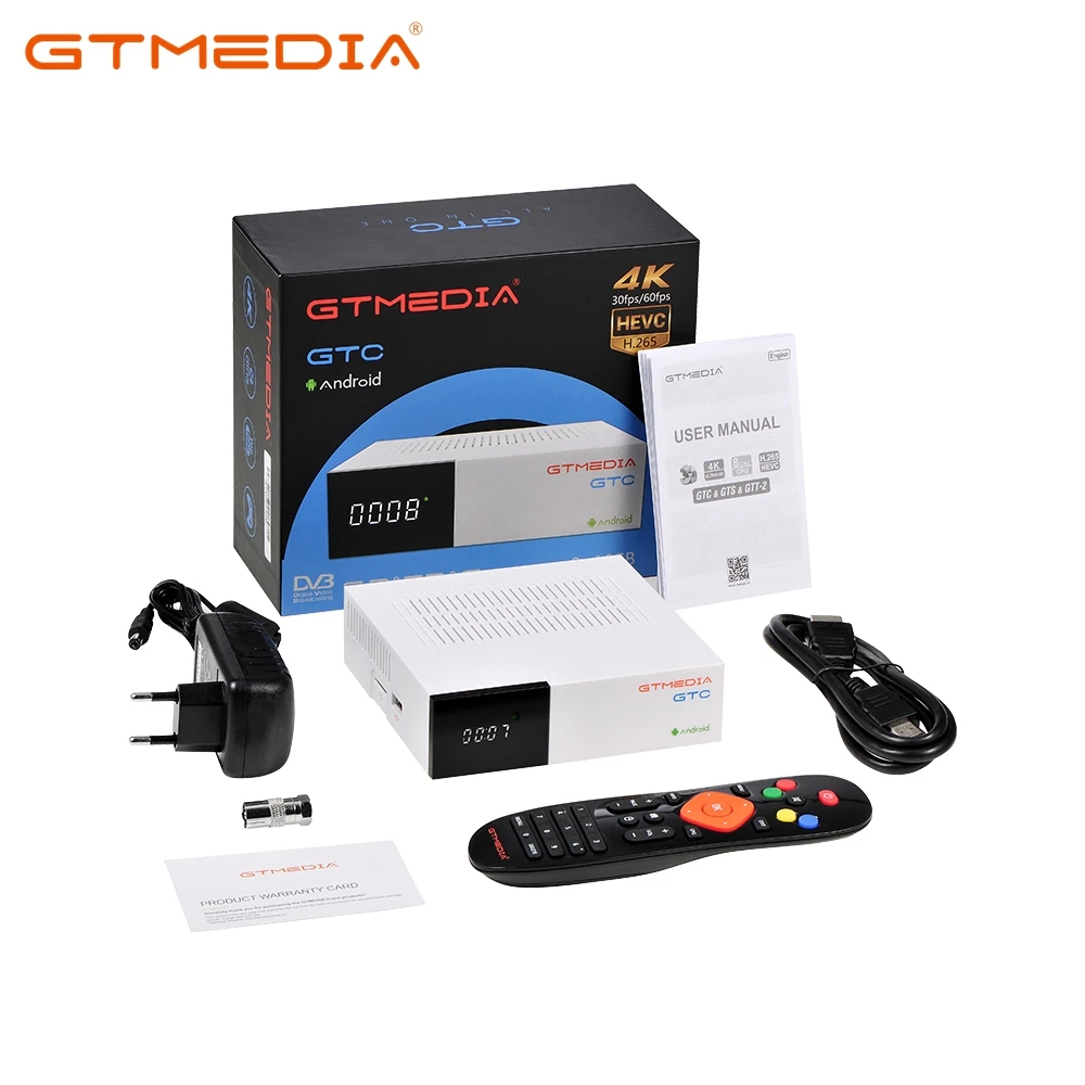 GTC 4K Smart TV Box Android 6,0 Android TV BOX 2GB 16GB Google Play Store Netflix Youtube 4K Android + DVB-S/S2 + T/T2/Kabel/ISDBT GTC 4K Smart TV Box Android 6,0 Android TV BOX 2GB 16GB Google Play Store Netflix Youtube 4K Android + DVB-S/S2 + T/T2/Kabel/ISDBT