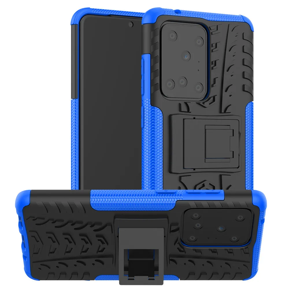

For Samsung Galaxy S20 Plus S20 Ultra S10 Lite Note 10 Pro Note 10 Lite Cover Hybrid ShockProof Armor TPU + PC Phone Stand Case