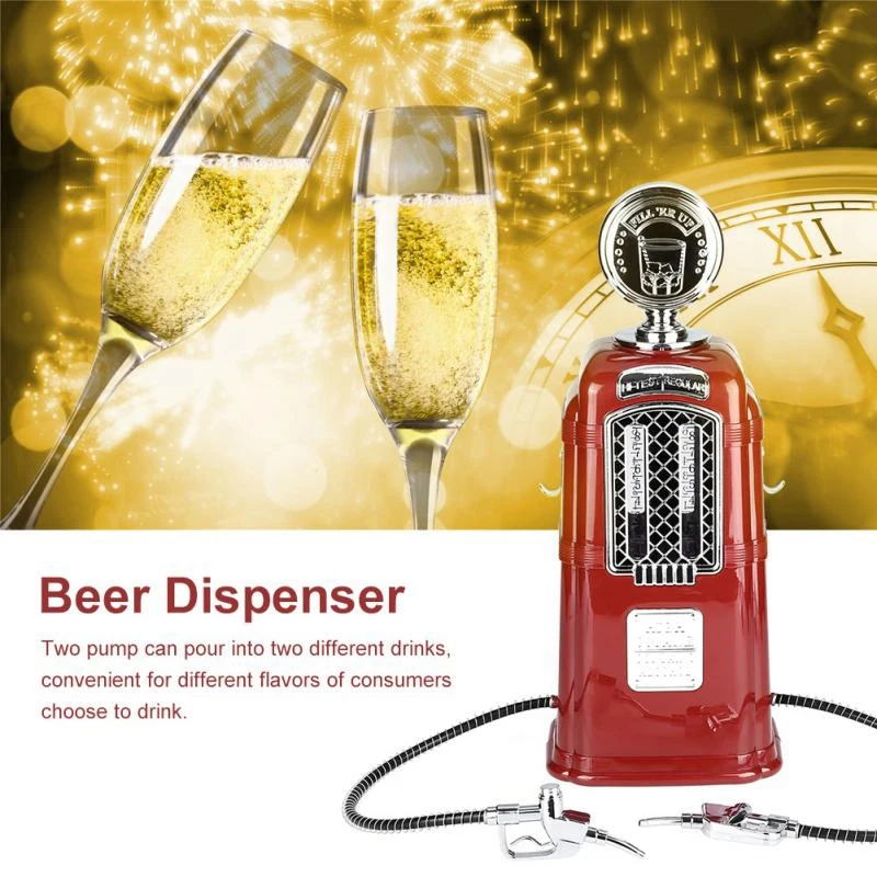  Gas Station Beer Dispenser Double Tube Wine Pump Alcohol Liquid Beverage Machine