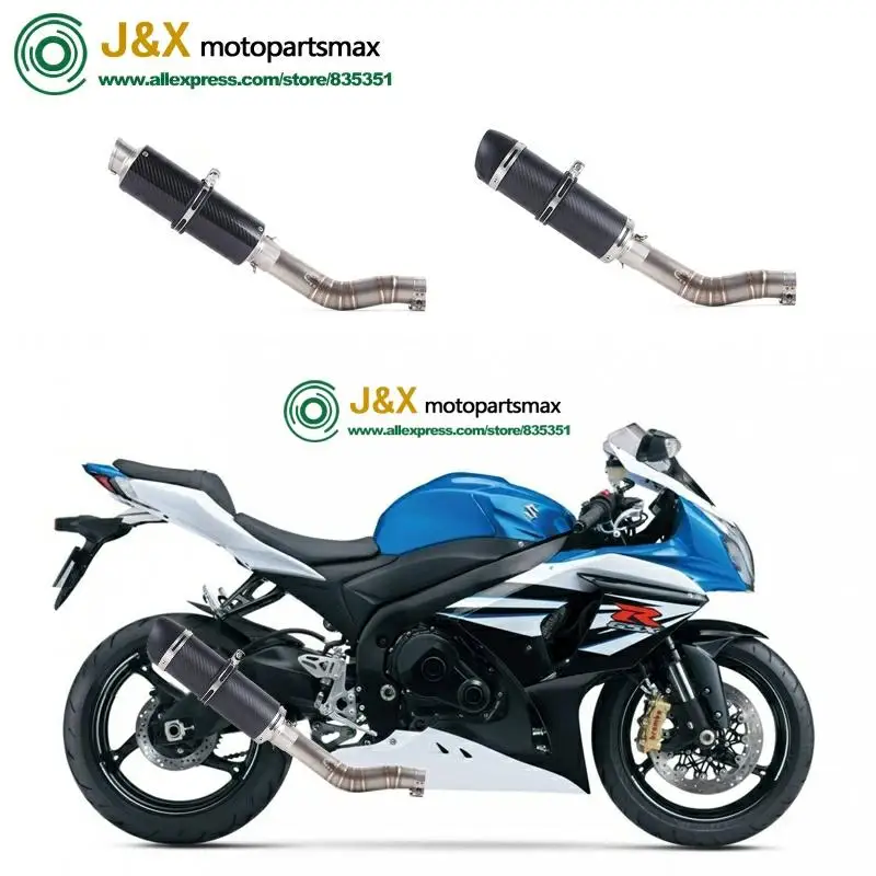 GSXR1000 GSX R1000 GSXR 1000 Модифицированная средняя Соединительная труба без шнуровки полная система выхлопной трубы мотоцикла для suzuki GSXR1000