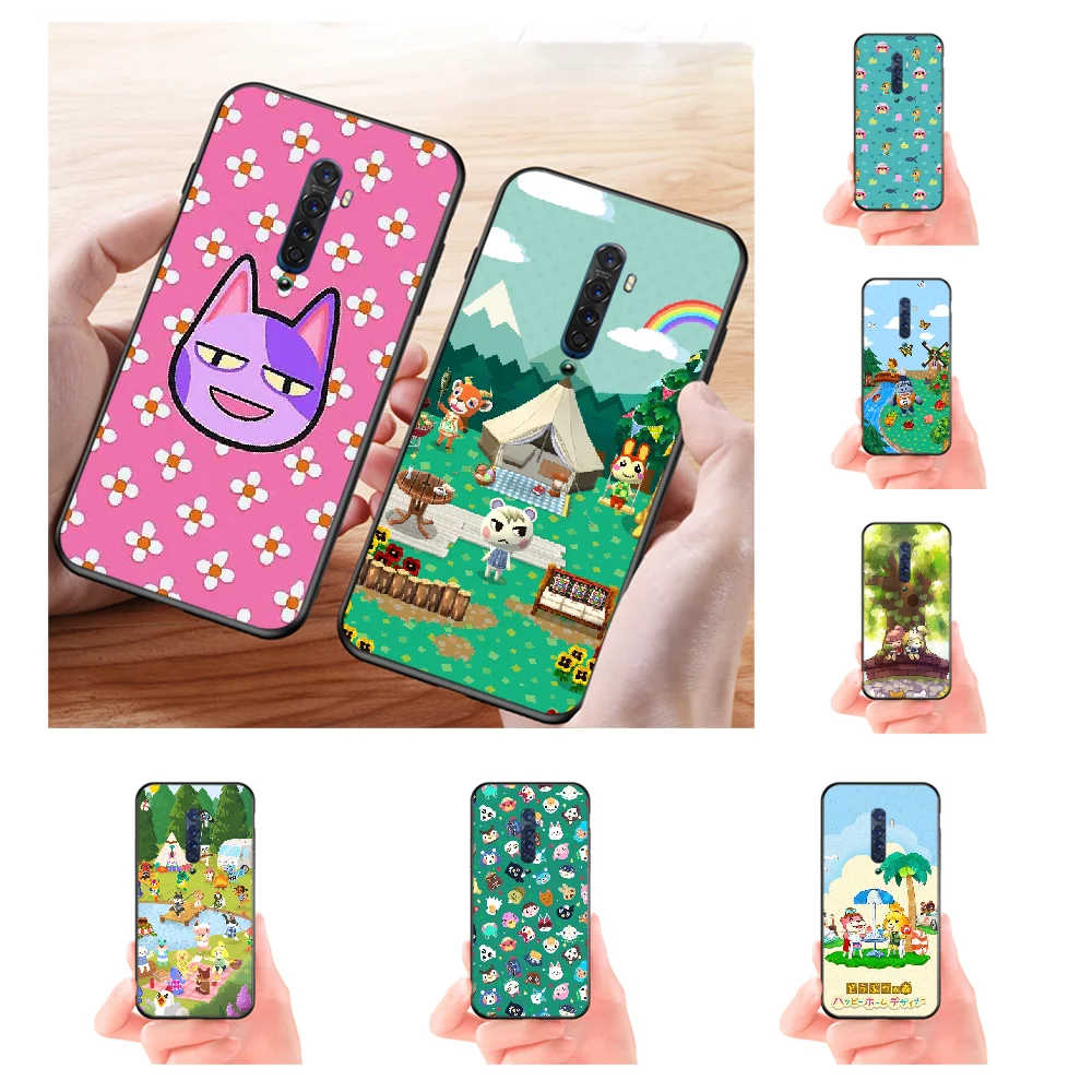 Мягкий силиконовый черный чехол для телефона NBDRUICAI Animal Crossing OPPO Reno2 Z R15 pro R17 R11 R9S Plus