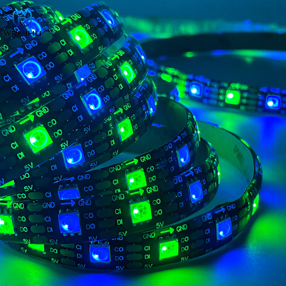 5m/roll DC5V SMD APA102 SK9822 30/60/144 leds/m DATA and Clock seperately Individually Addressable Smart Led Pixel Strip light led strip lights,led strip light,led light strip