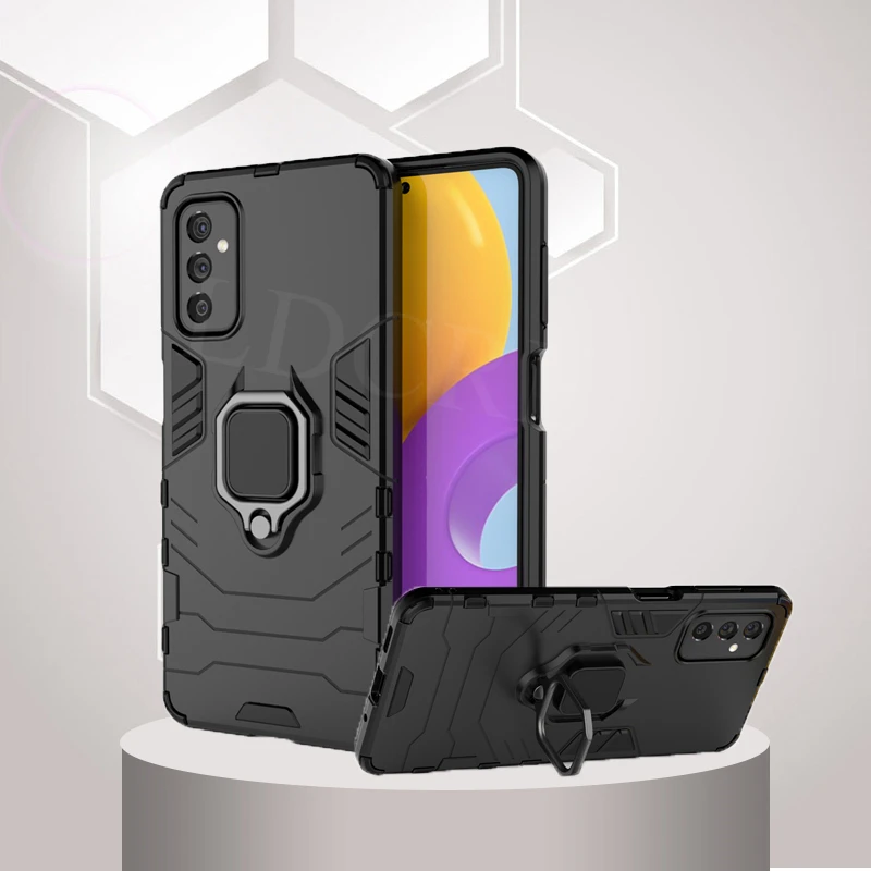 For Samsung Galaxy M52 5G Case Armor Finger Ring Bracket Bumper