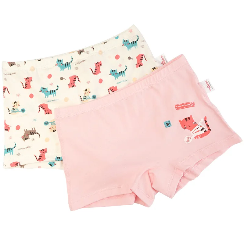 E 2 шт./партия, трусы для девочек, милые трусы с рисунком мультяшной альпака, детские трусы-боксеры высокого качества для девочек, дышащие трусики из бамбукового волокна - Цвет: E
