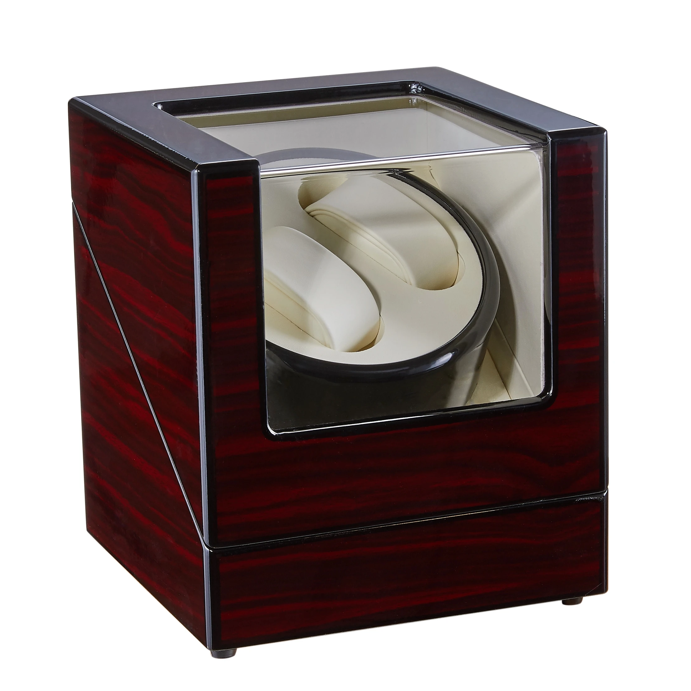 

REAL Red Wood Automatic Watch Winder Box Case Holder Mechanical Watch Display Organizer Luxury Motor Shaker EU/US/AU/UK Plug