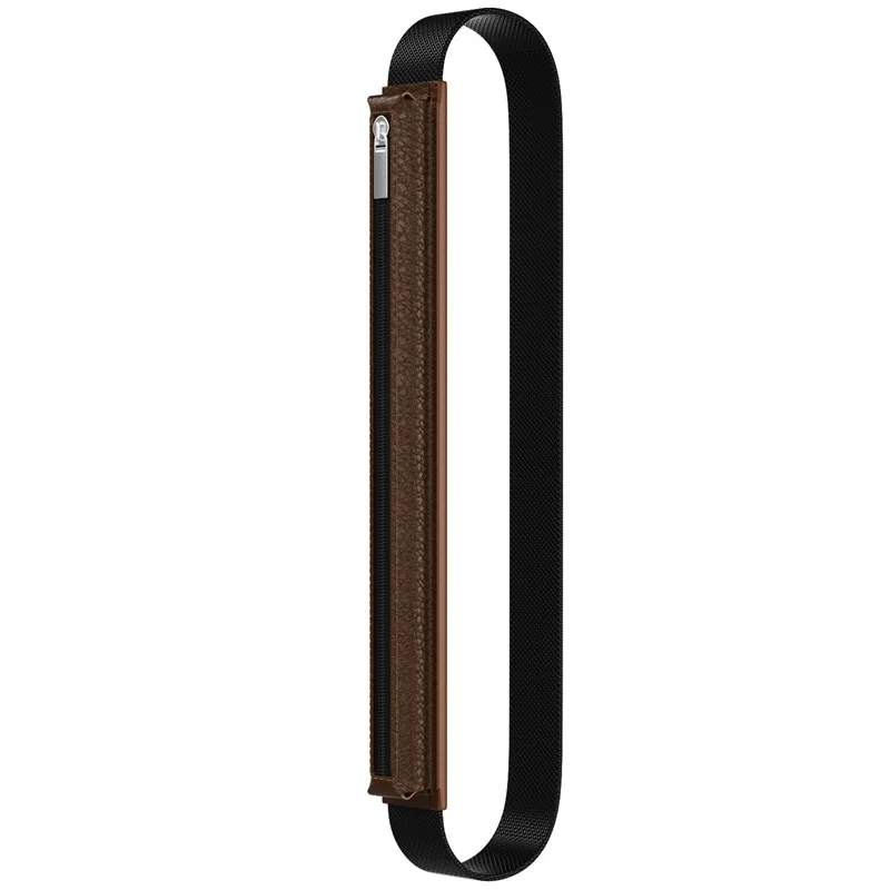 Чехол-держатель для Apple Pencil-Премиум кожаный чехол эластичный съемный рукав на молнии чехол для Apple Pencil(1-го и 2-го поколения), для ipad - Цвета: Brown