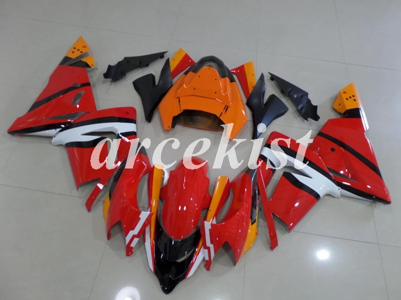 4 подарки ABS мотоцикл обтекатели комплект подходит для kawasaki Ninja ZX10R 2004 2005 04 05 10R ZX-10R тела набор красный оранжевый