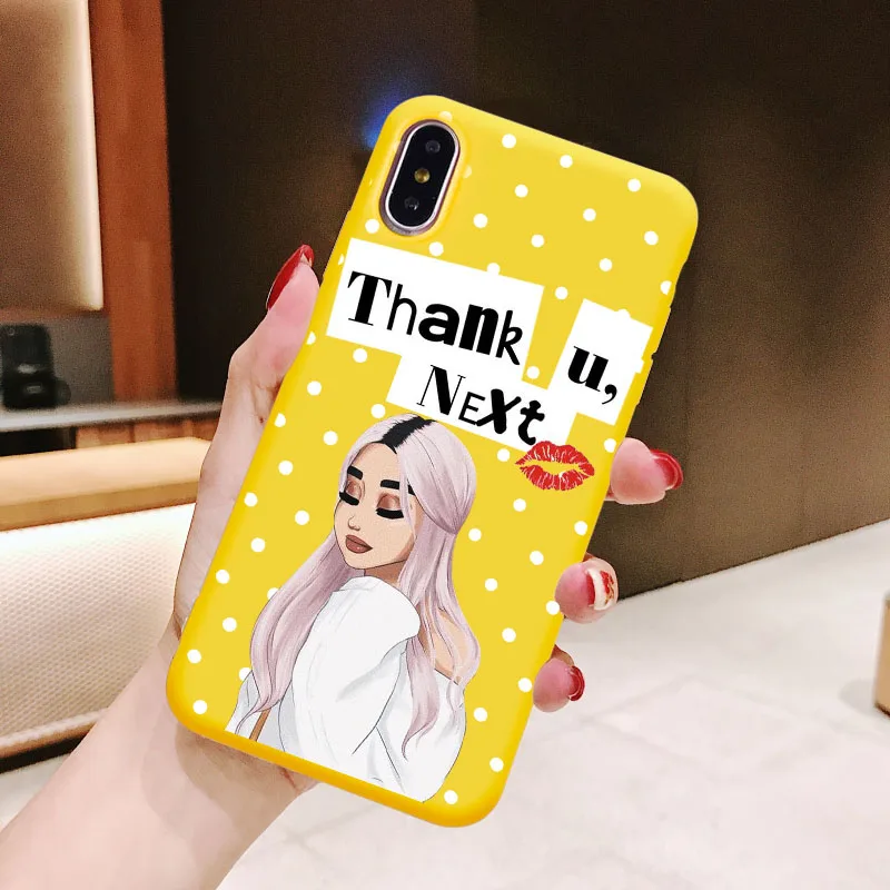 Милый мультяшный подсластитель Ariana Grande God Is A Woman пастельно желтый чехол для
