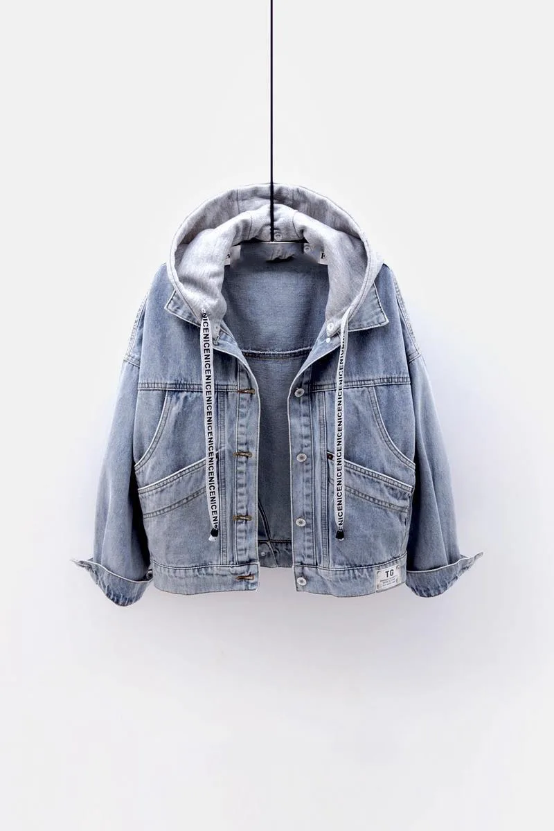 Coat Short Jeans Female Spring Denim Short Coat Big Size Denim Coat