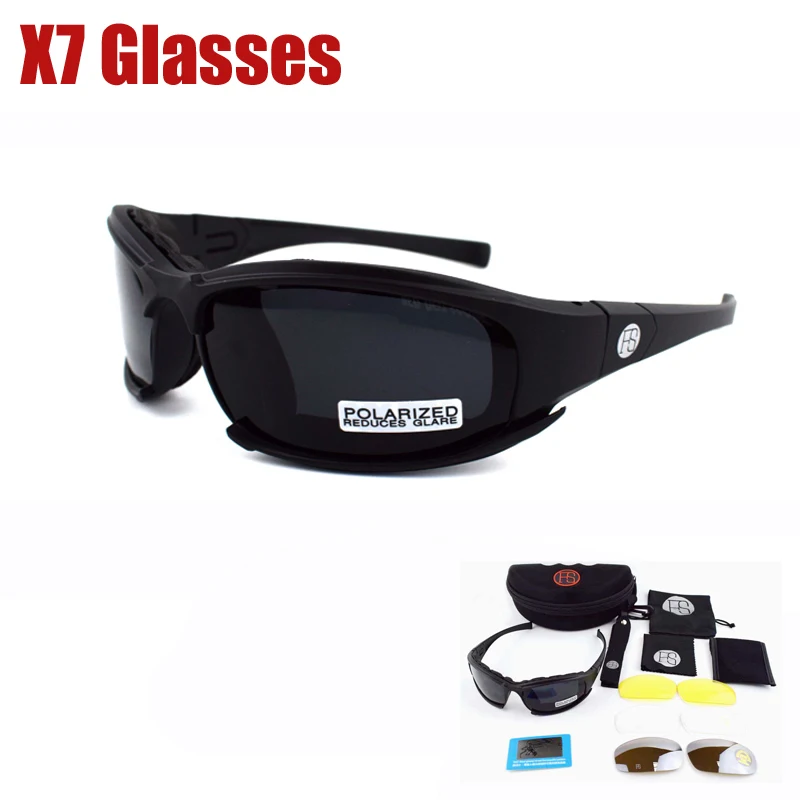 

Outdoor Sport Tactical X7 Glasses Polarized Sunglasses Men Airsoft Hunting Goggles Army Military Shooting Eyewear With 4 Lenses