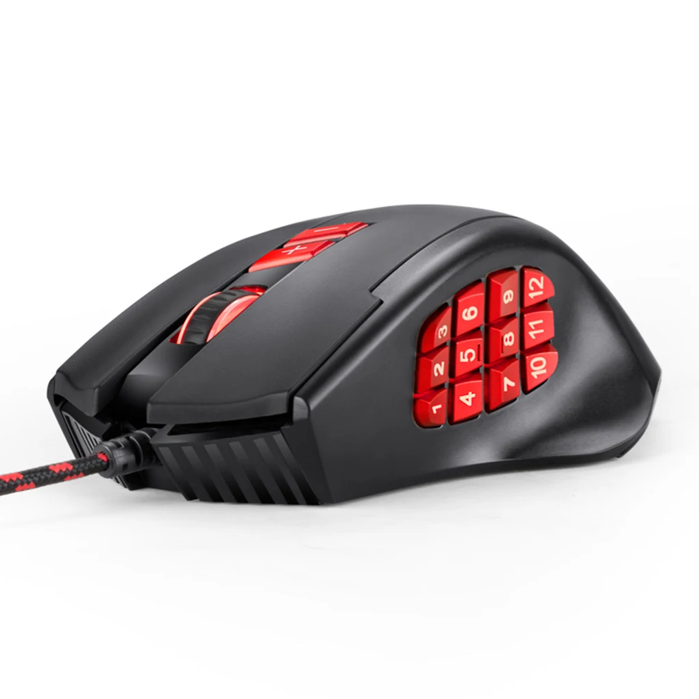 17 teclas laterais programando o mouse mecânico rgb retroiluminado