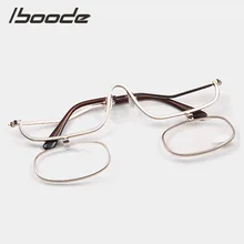 IBOODE Металлический Макияж очки для чтения для женщин и мужчин пресбиопические очки женские мужские очки при дальнозоркости квадратные увеличительные очки