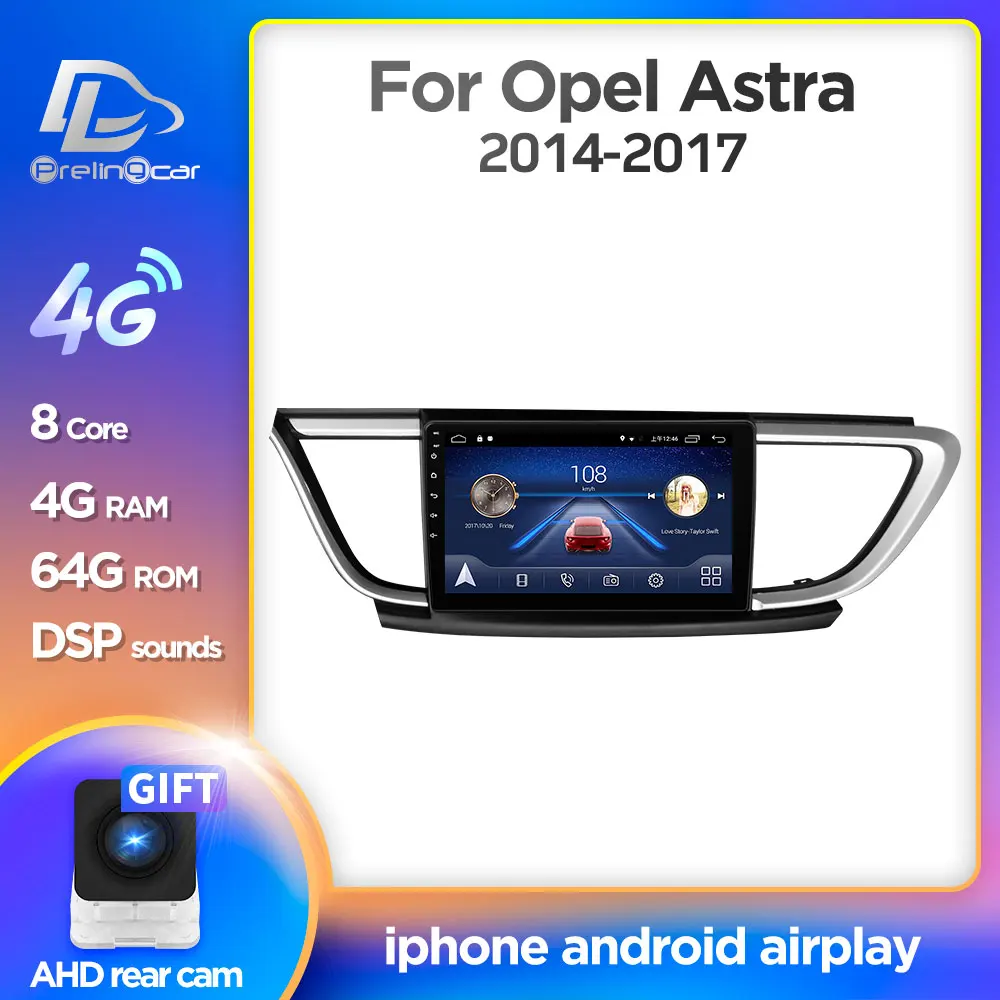Автомобильный мультимедийный DVD плеер с GPS навигацией Android 10 0 4G Lte для Buick Opel Astra 2014