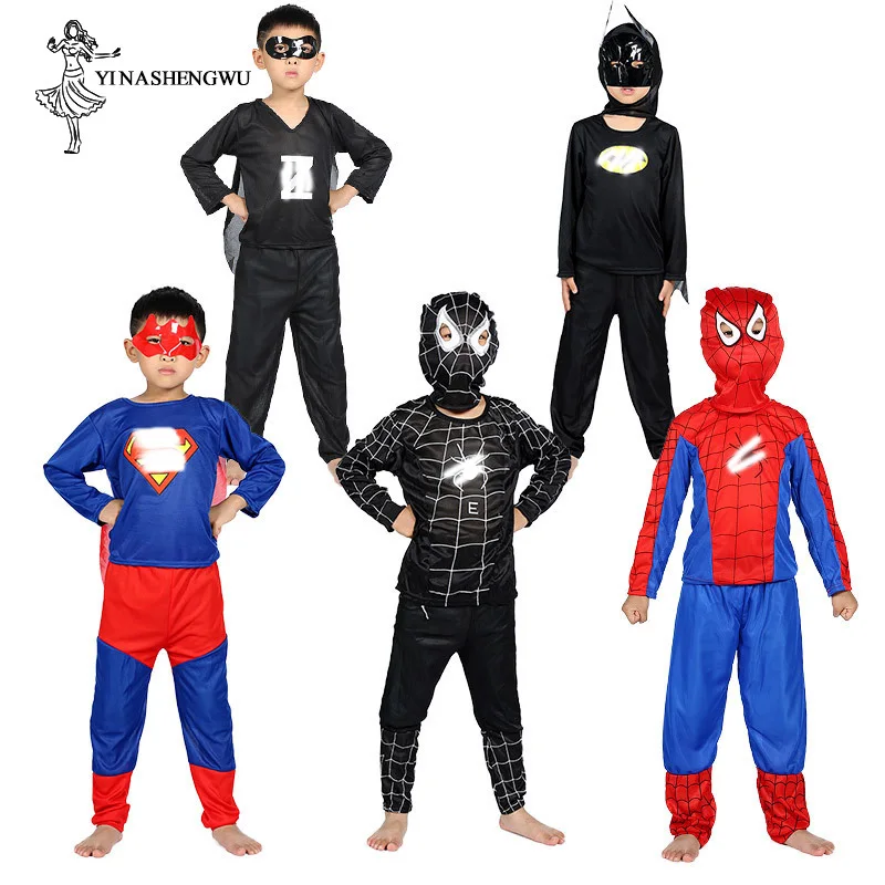 С принтом «Звездные войны» Косплэй с принтами «Человек-паук», «Зорро костюм Бэтмена, косплей для мальчиков; нарядный костюм для карнавала Детский костюм на Хеллоуин